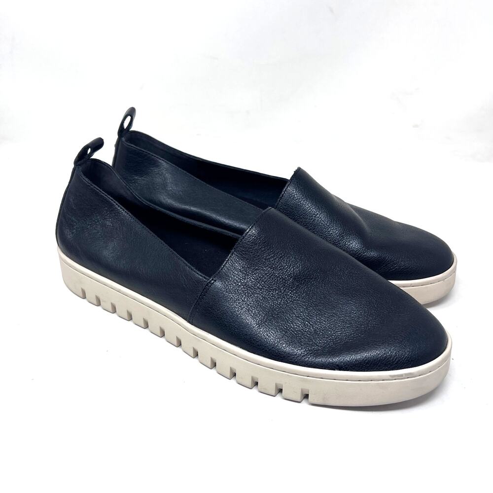 Vionic Uptown Loafer Women's Size 12 Black‎ Leather Slip On Comfort Shoe